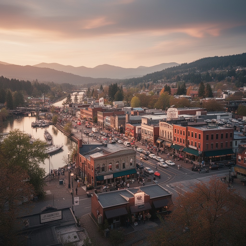 AI-generated illustration of Oregon City, Oregon