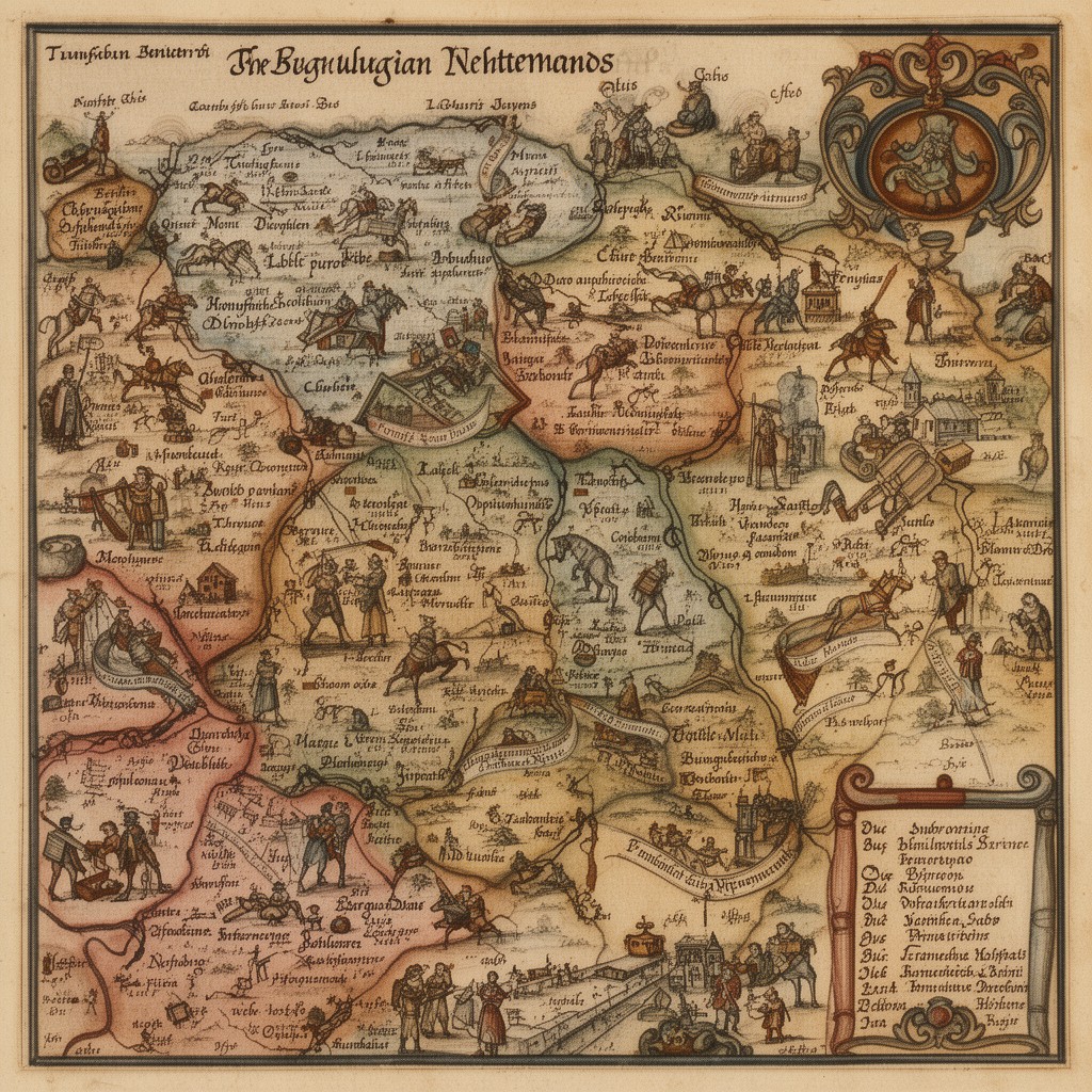 AI-generated illustration of Burgundian Netherlands