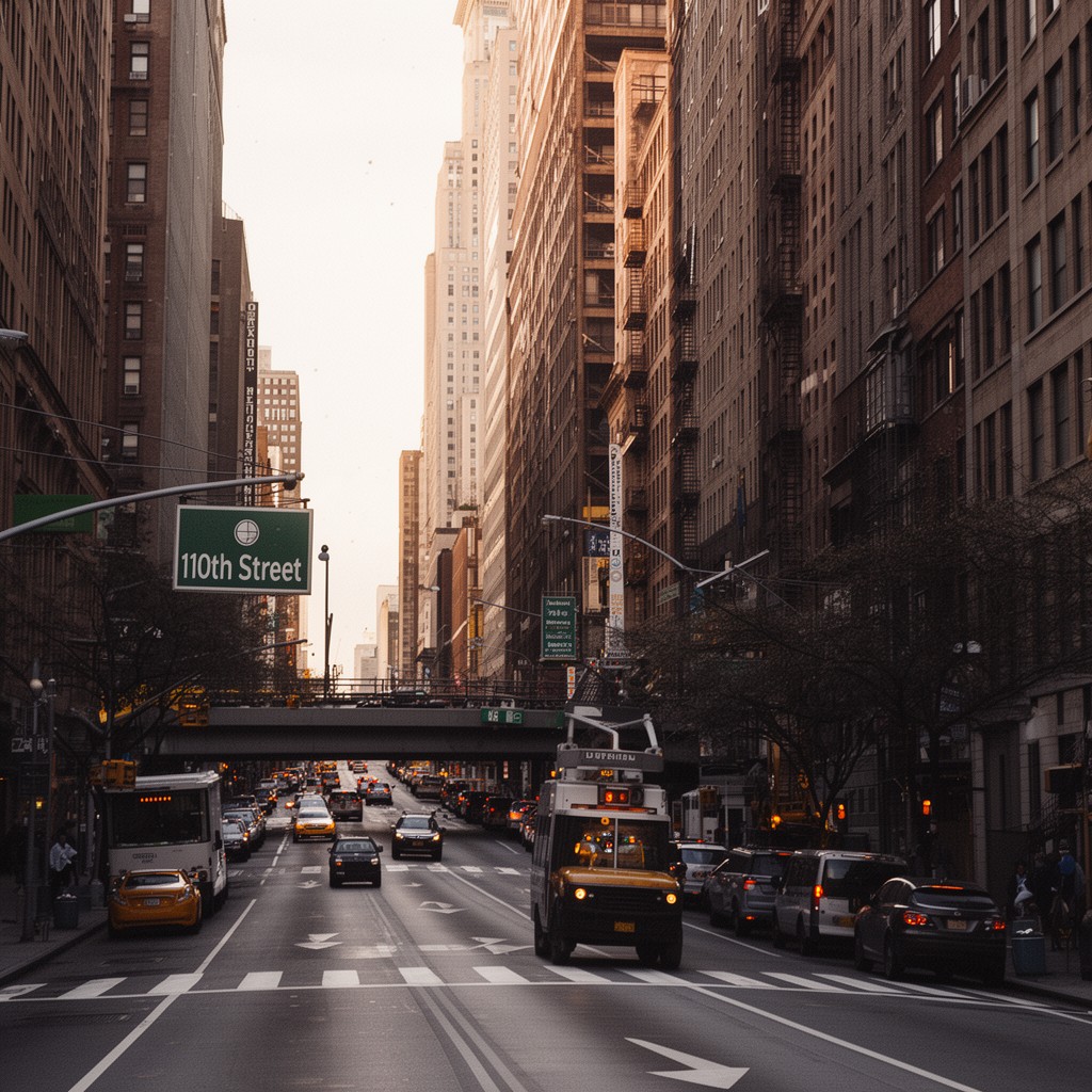 AI-generated illustration of 110th Street