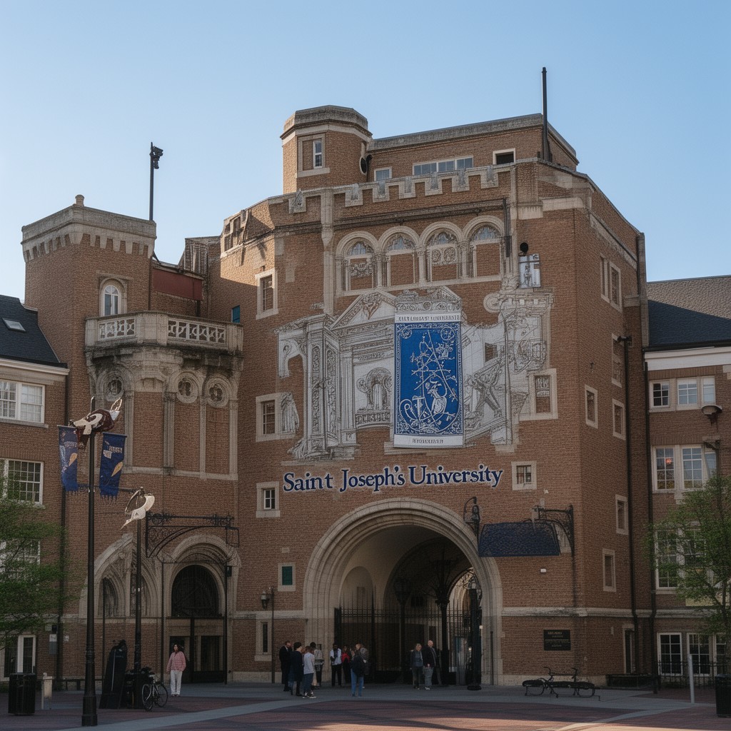 AI-generated illustration of Saint Joseph's University