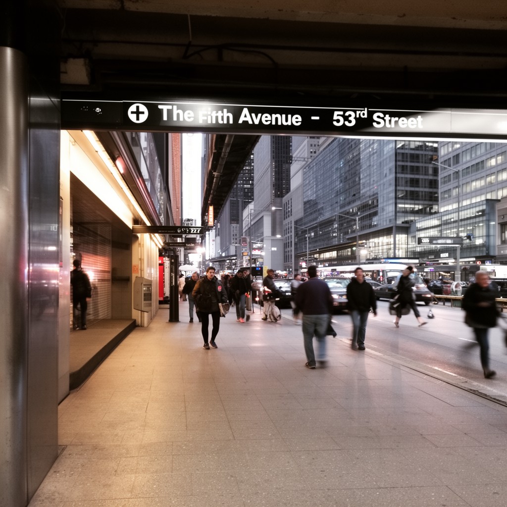 AI-generated illustration of Fifth Avenue–53rd Street