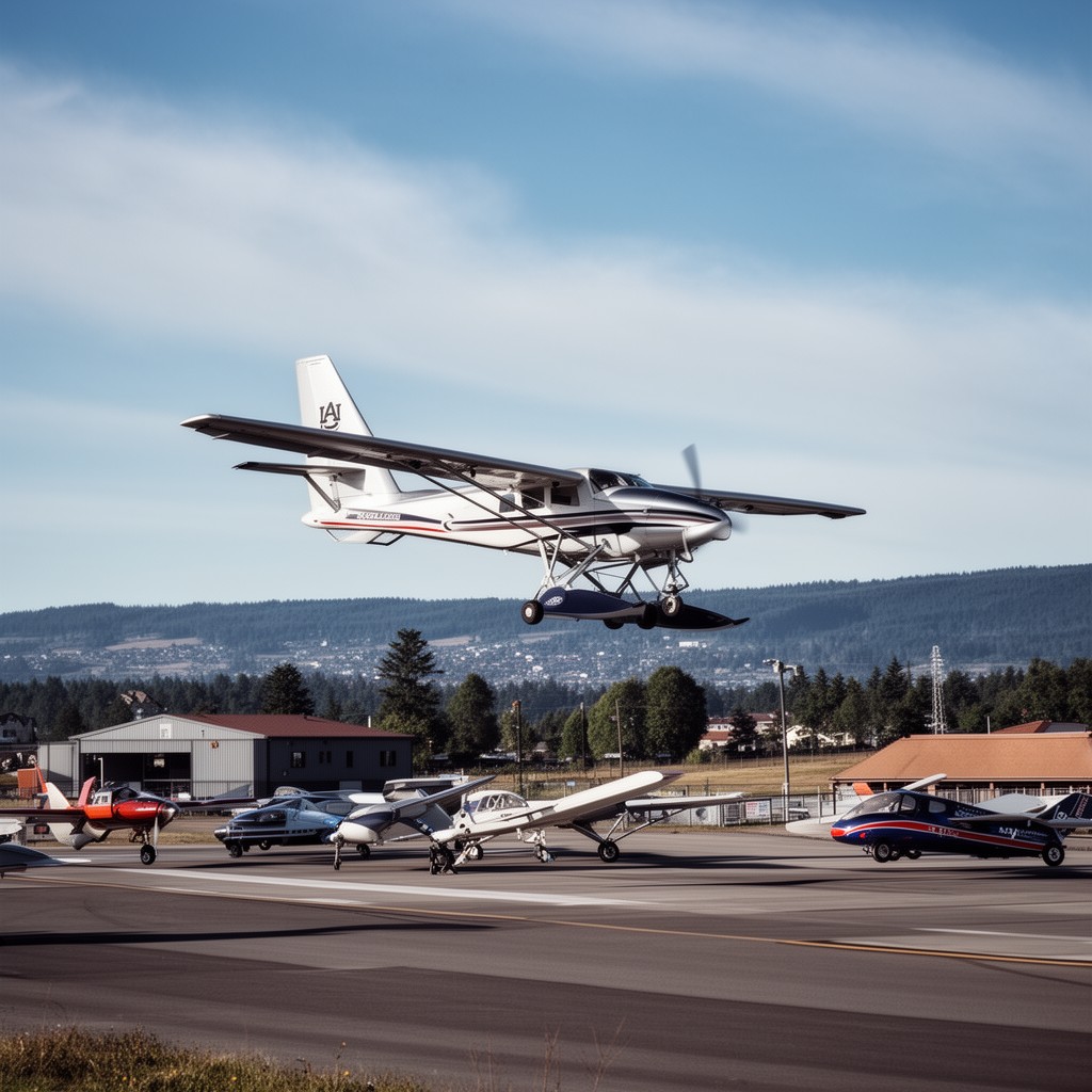 AI-generated illustration of Auburn/Lewiston Municipal Airport
