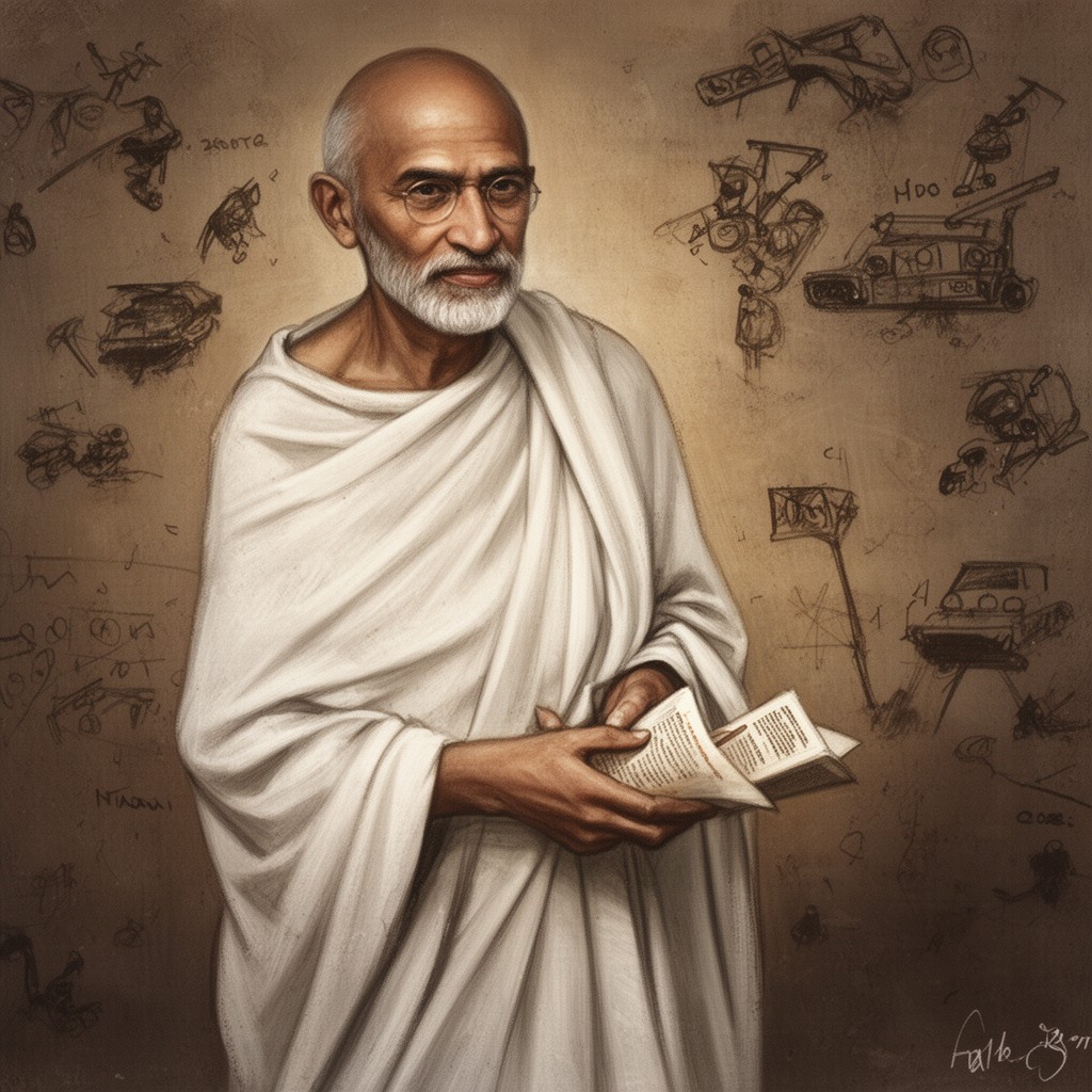 AI-generated illustration of Harilal Gandhi