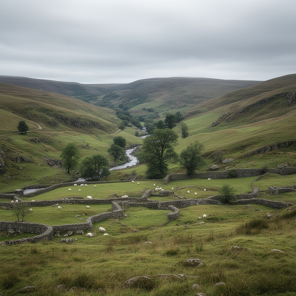 AI-generated illustration of Yorkshire Dales