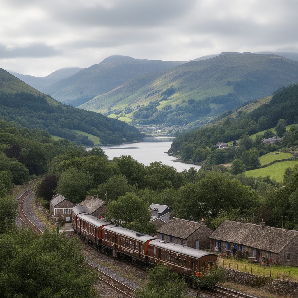 AI-generated illustration of Conwy Valley Line