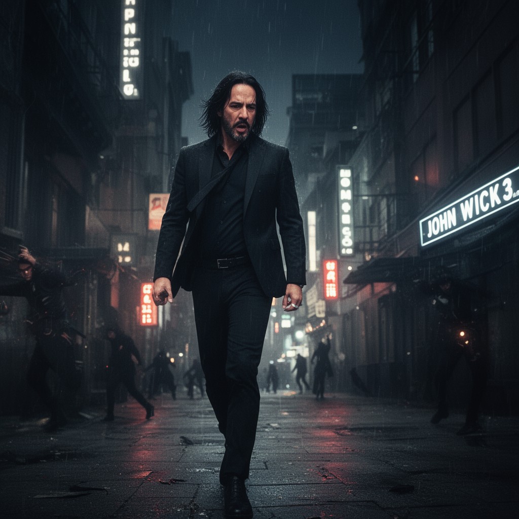 AI-generated illustration of John Wick: Chapter 3 – Parabellum