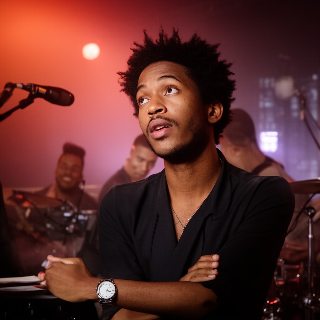 AI-generated illustration of Jon Batiste