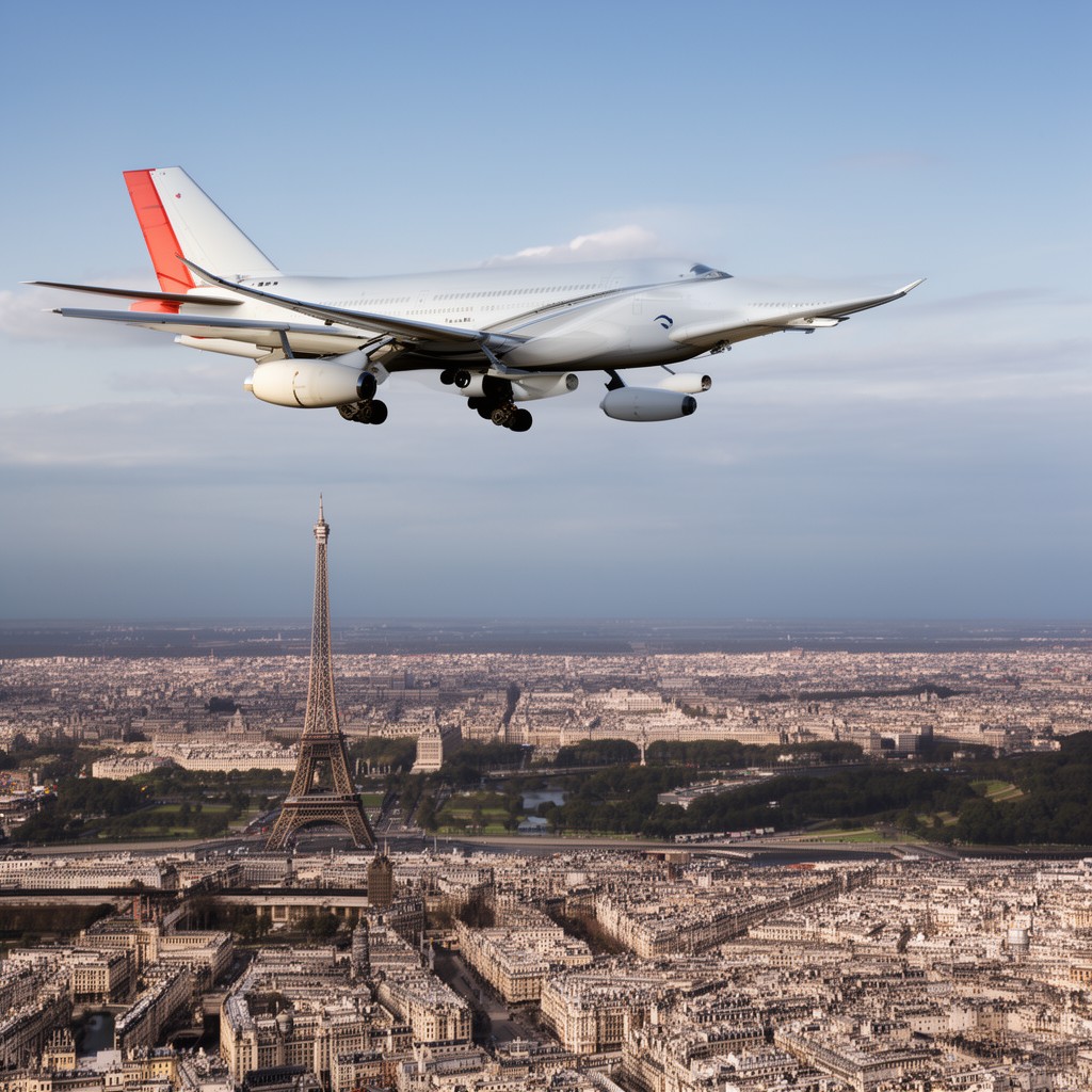 AI-generated illustration of Paris–Los Angeles