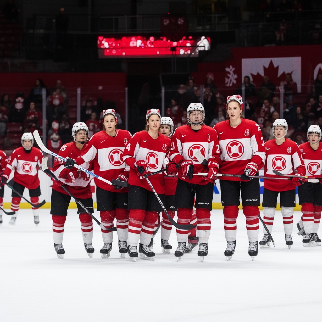 AI-generated illustration of Canada women's national ice hockey team