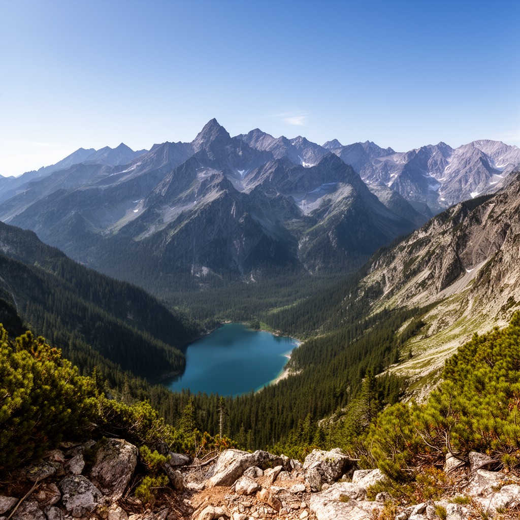 AI-generated illustration of Tatra Mountains