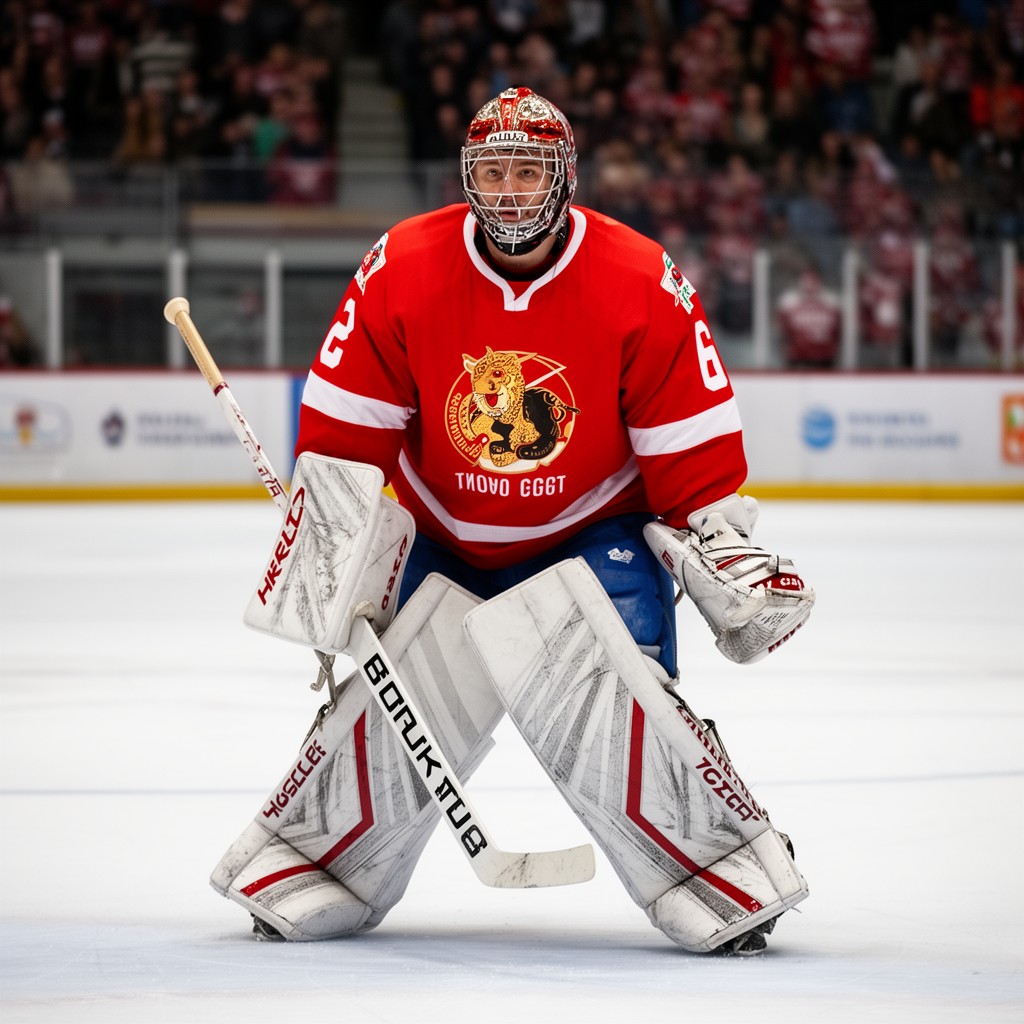 AI-generated illustration of Vladislav Tretiak