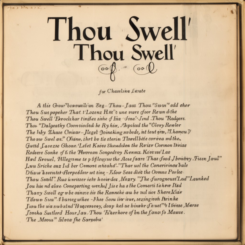 AI-generated illustration of Thou Swell (jazz standard)