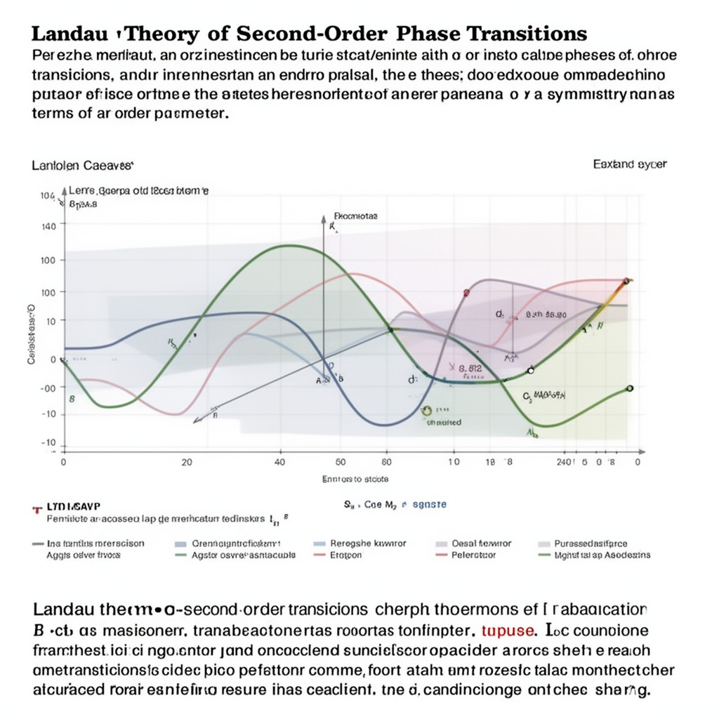 AI-generated illustration of Landau theory of second-order phase transitions