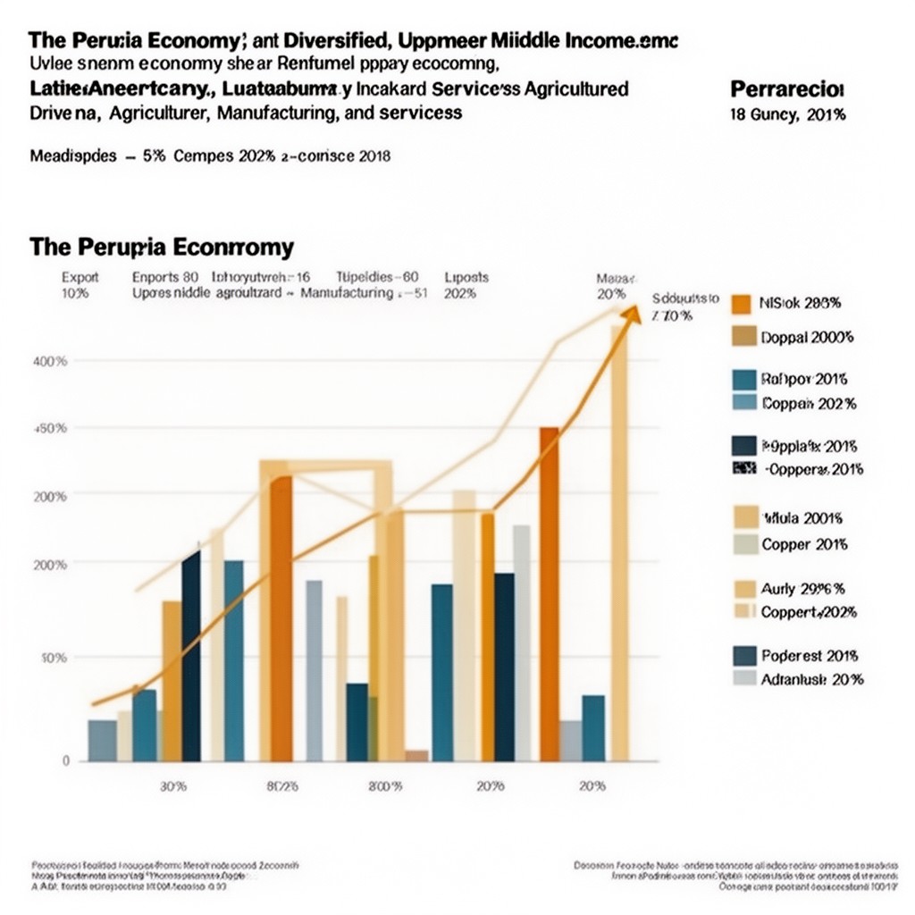 AI-generated illustration of Peruvian economy