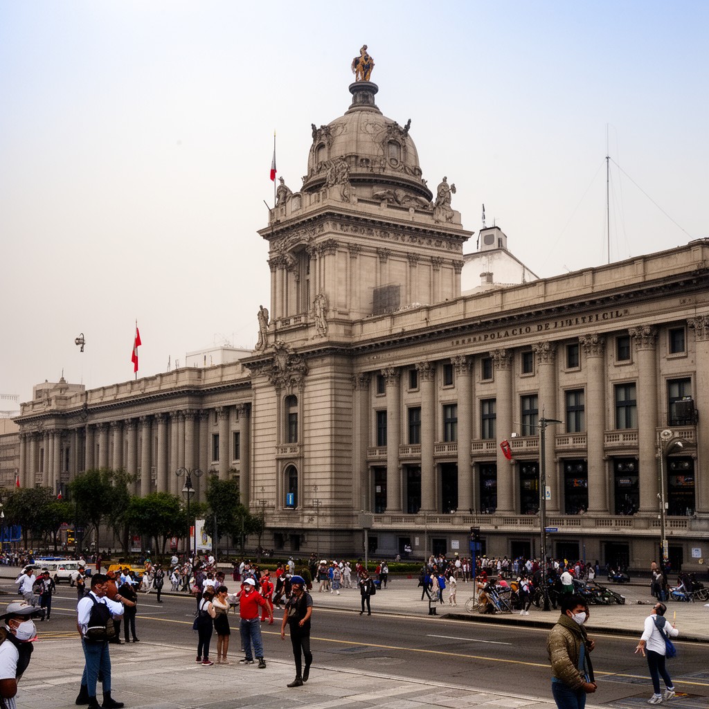 AI-generated illustration of Palacio de Justicia