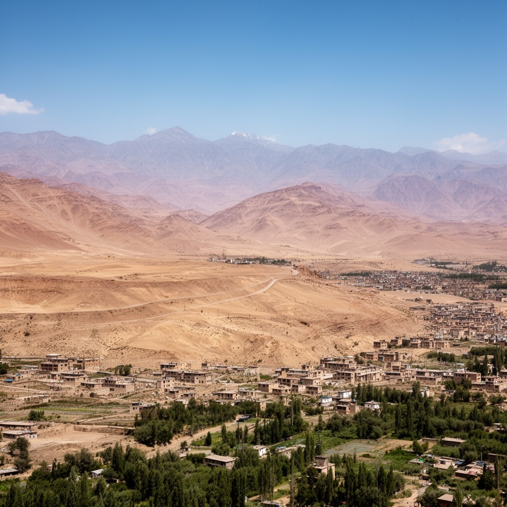 AI-generated illustration of Iranian plateau
