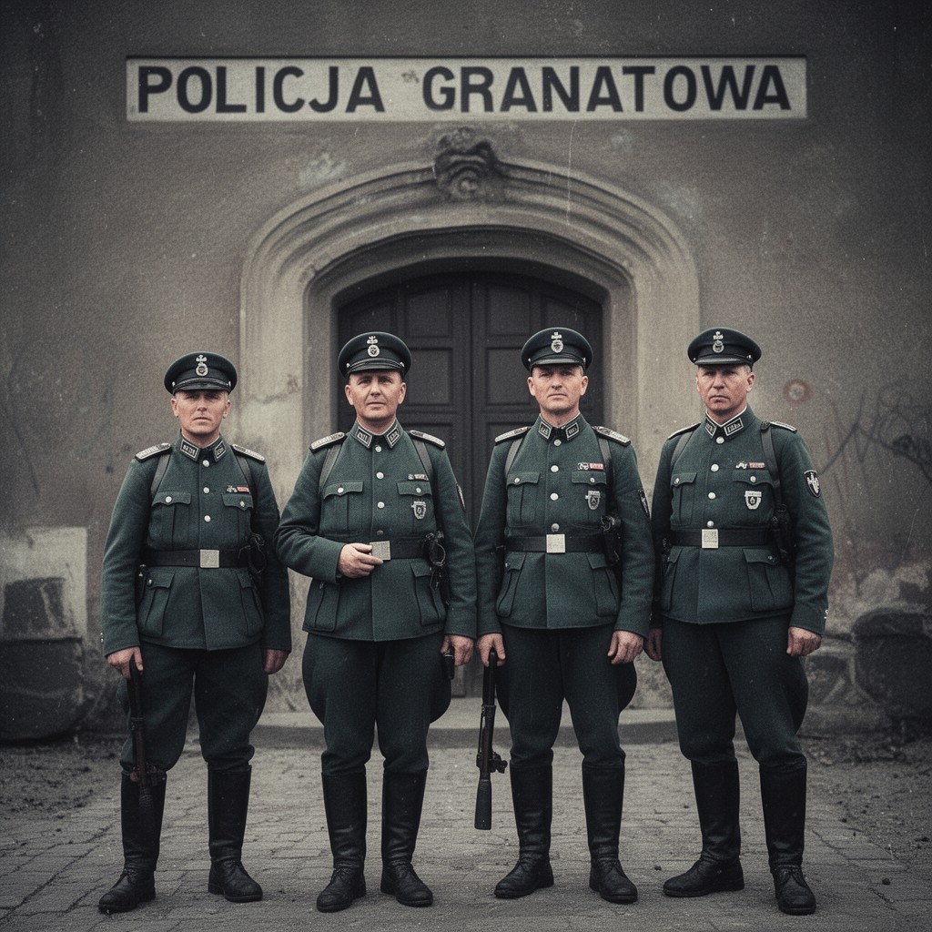 AI-generated illustration of Policja Granatowa