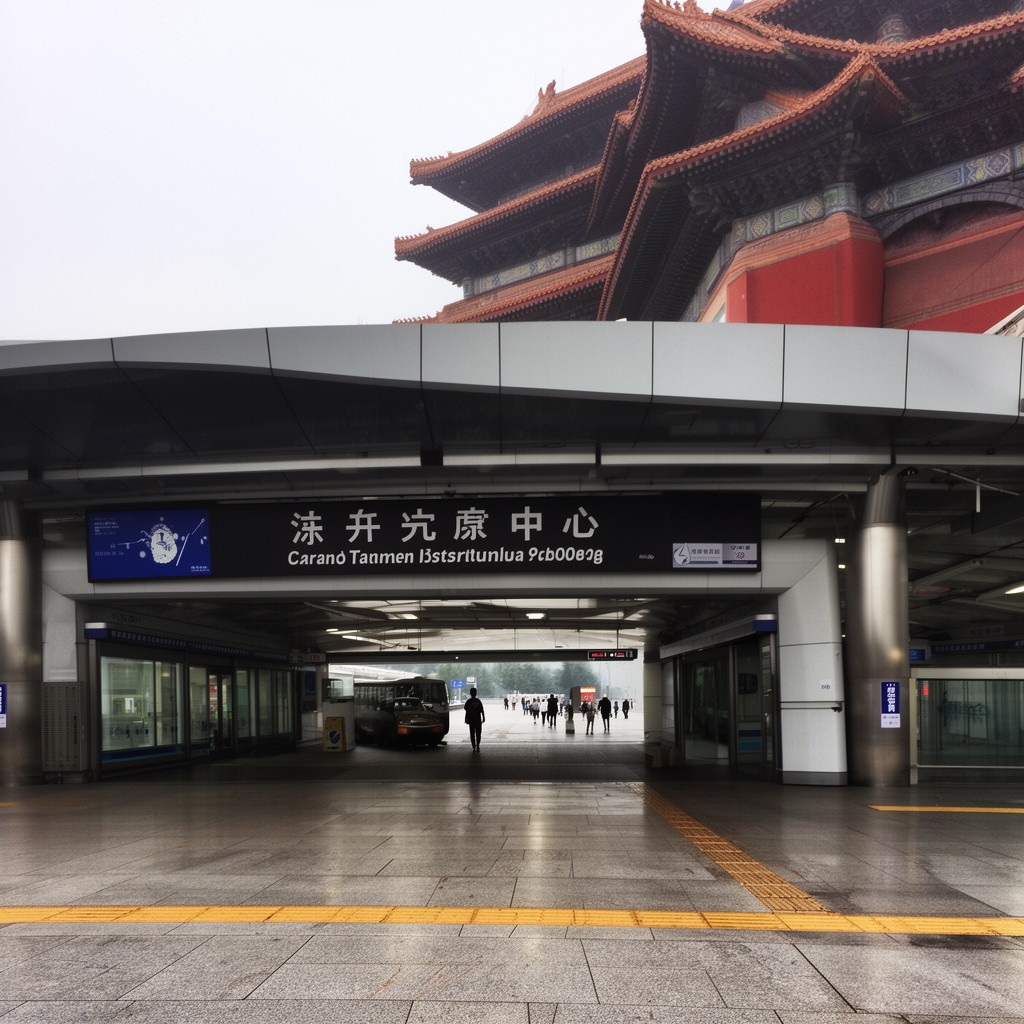 AI-generated illustration of Tiananmen East station