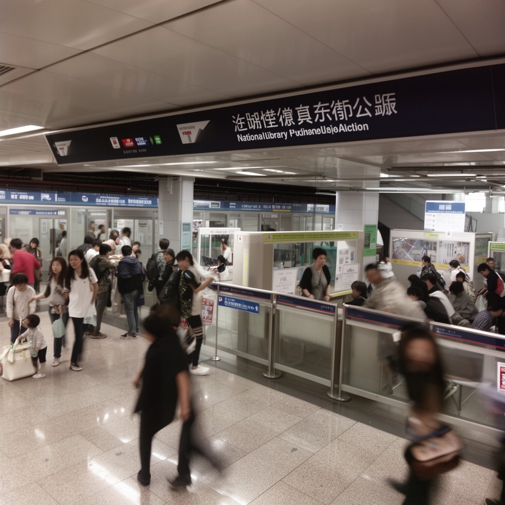 AI-generated illustration of National Library station