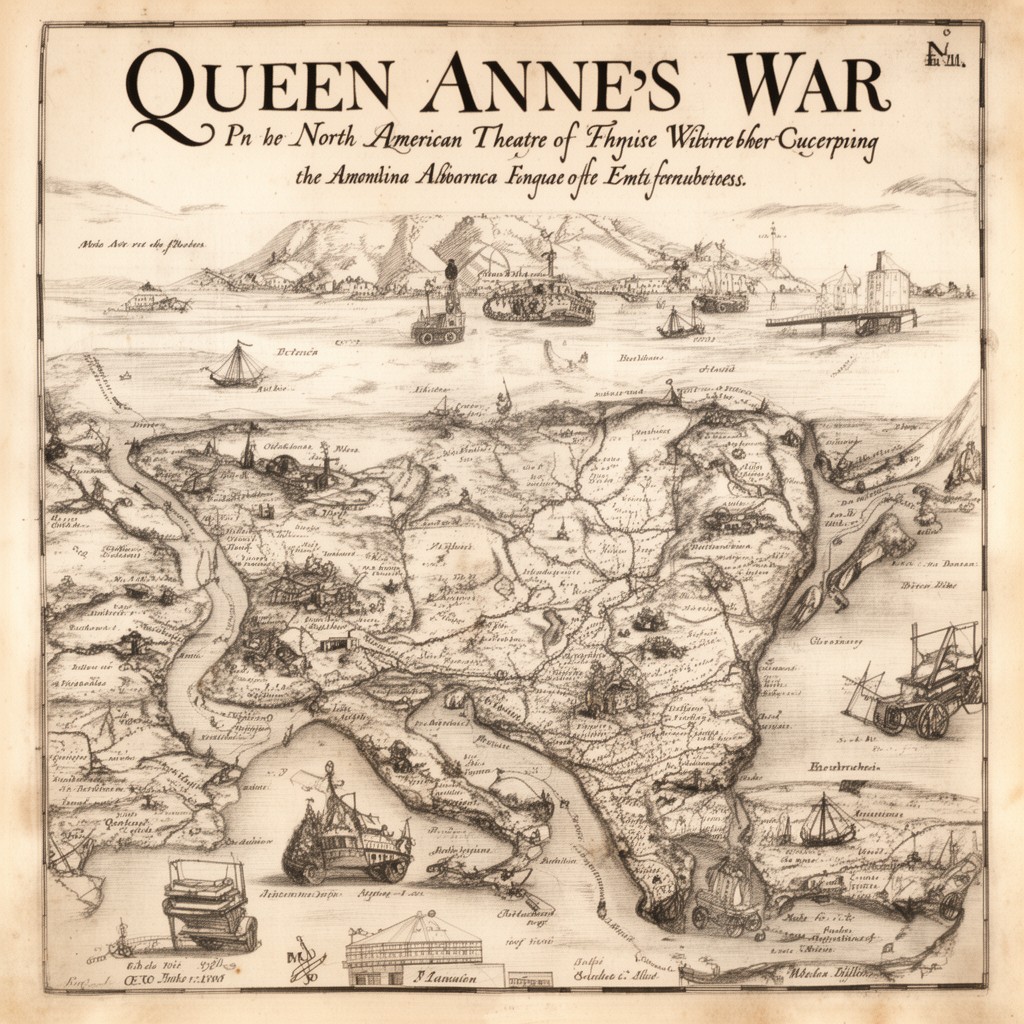 AI-generated illustration of Queen Anne's War