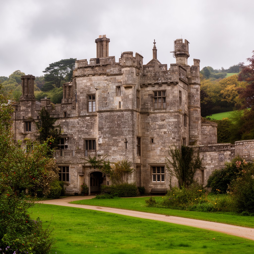 AI-generated illustration of Styche Hall estate