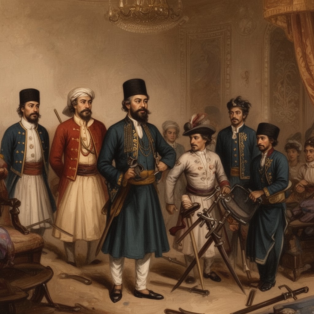 AI-generated illustration of agents of Mir Jafar