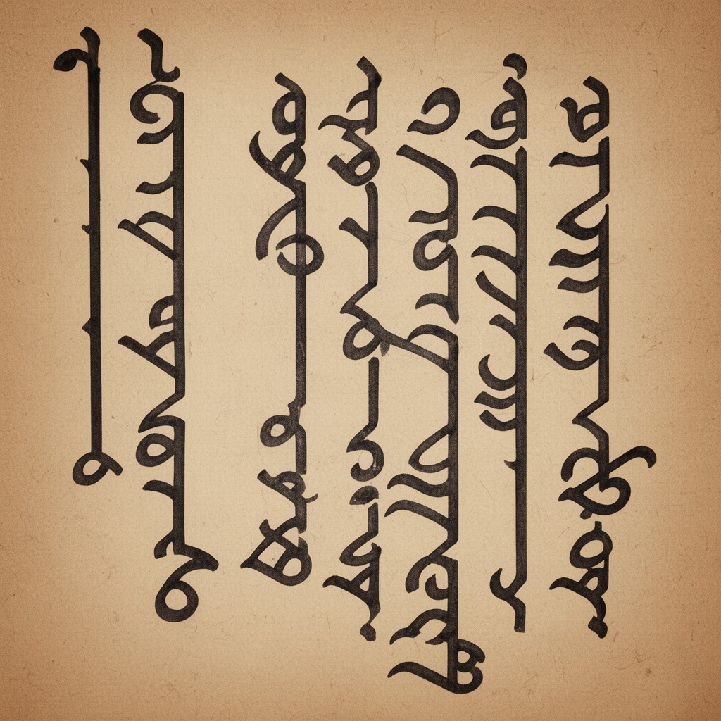 AI-generated illustration of Classical Mongolian script