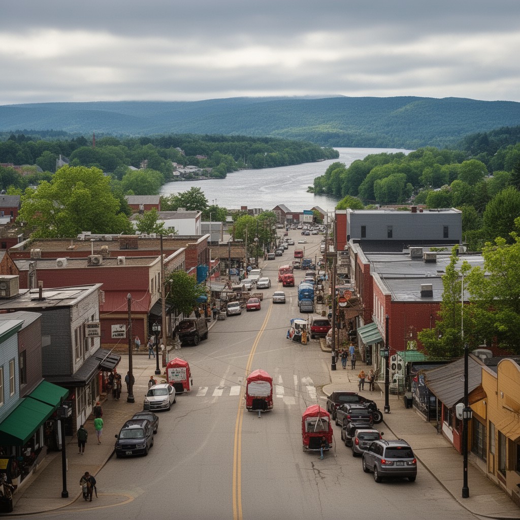 AI-generated illustration of Old Town, Maine