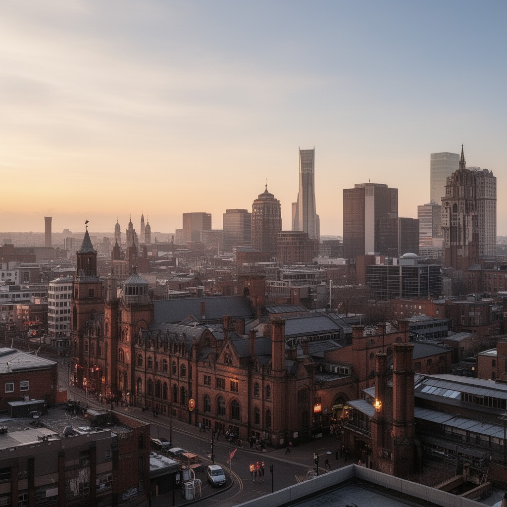 AI-generated illustration of Manchester, United Kingdom