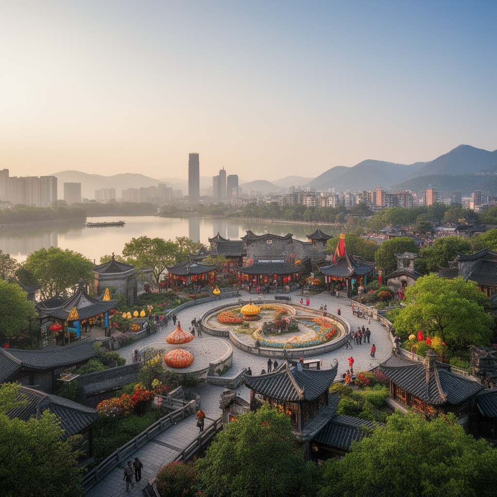 AI-generated illustration of Hangzhou