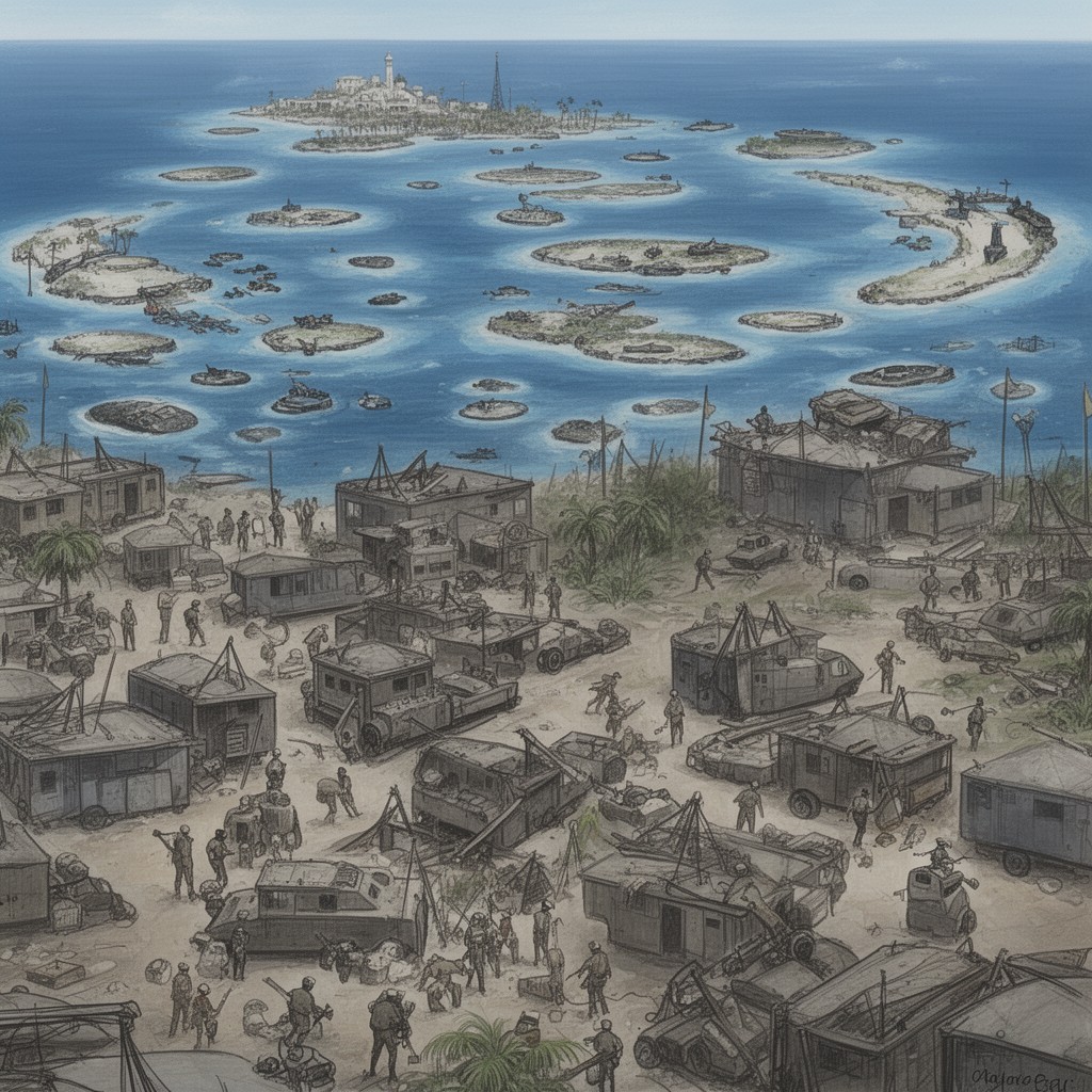 AI-generated illustration of Central Pacific Ocean