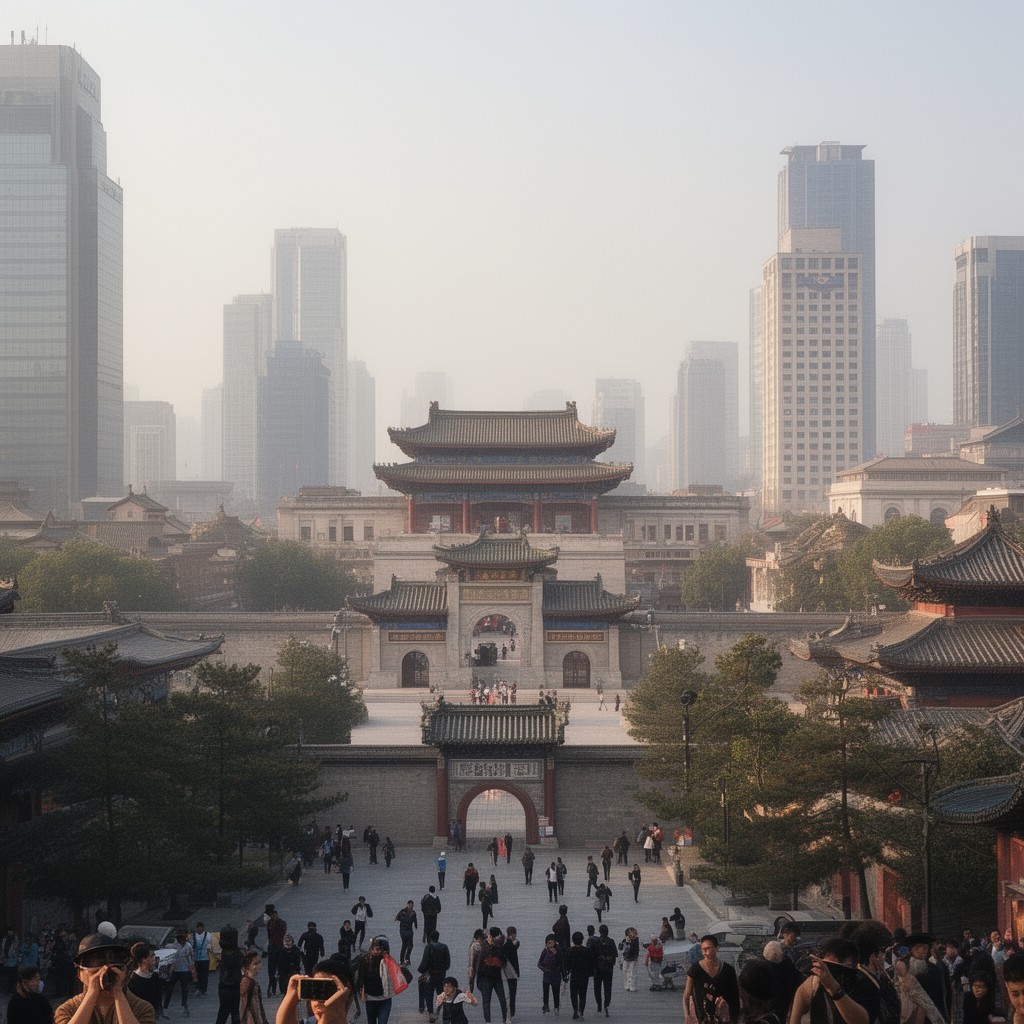 AI-generated illustration of Xicheng District