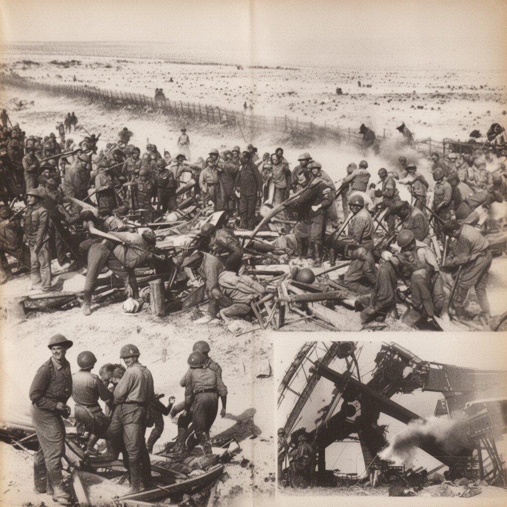AI-generated illustration of Battle of Mareth Line