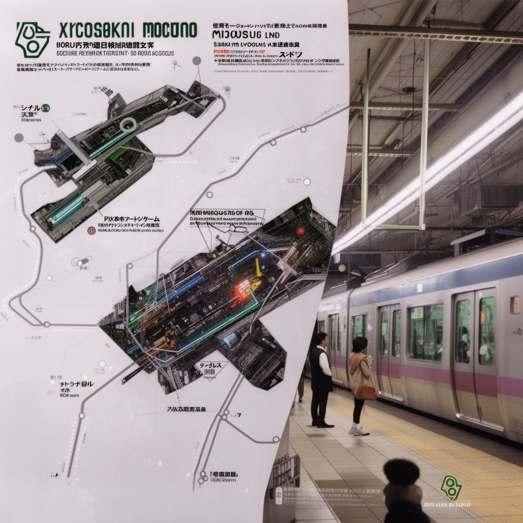 AI-generated illustration of Osaka Metro Midosuji Line