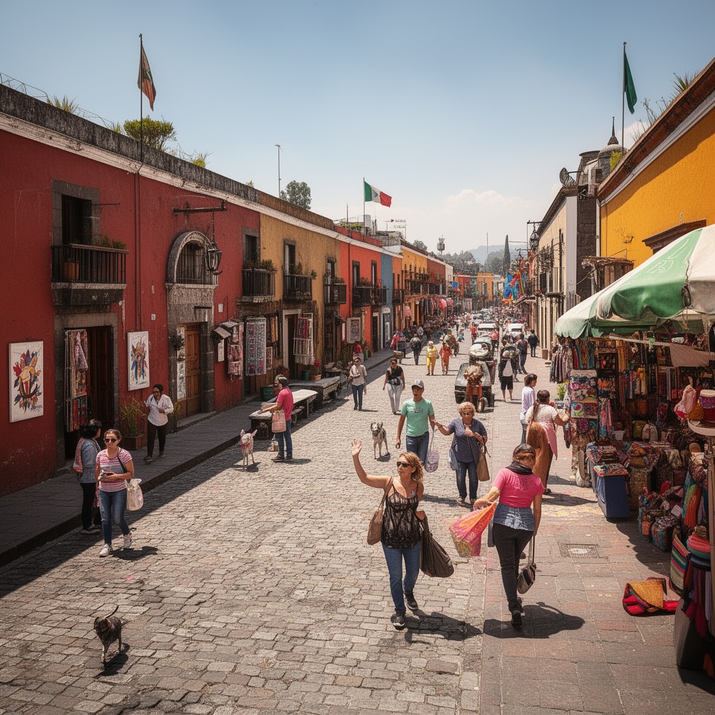 AI-generated illustration of Coyoacán