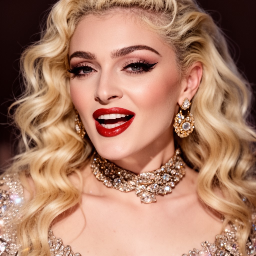 AI-generated illustration of Madonna