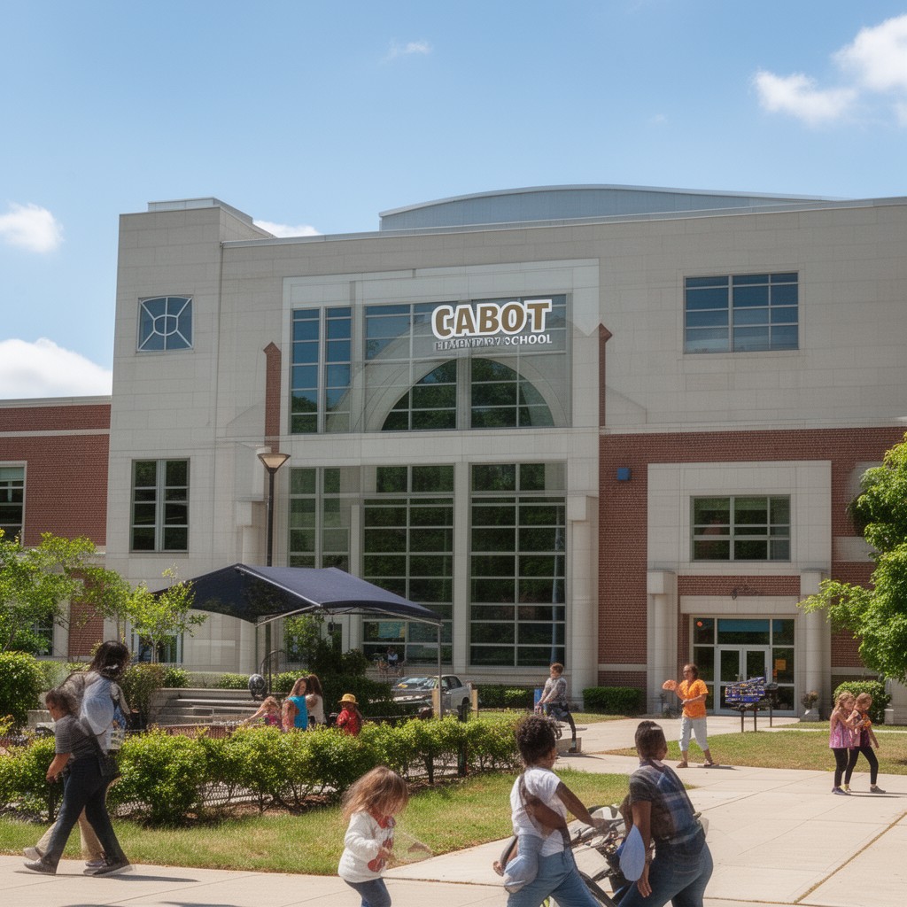 AI-generated illustration of Cabot Elementary School