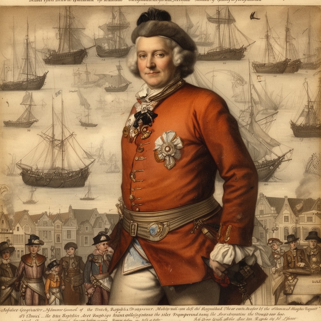 AI-generated illustration of Admiral-General of the Dutch Republic