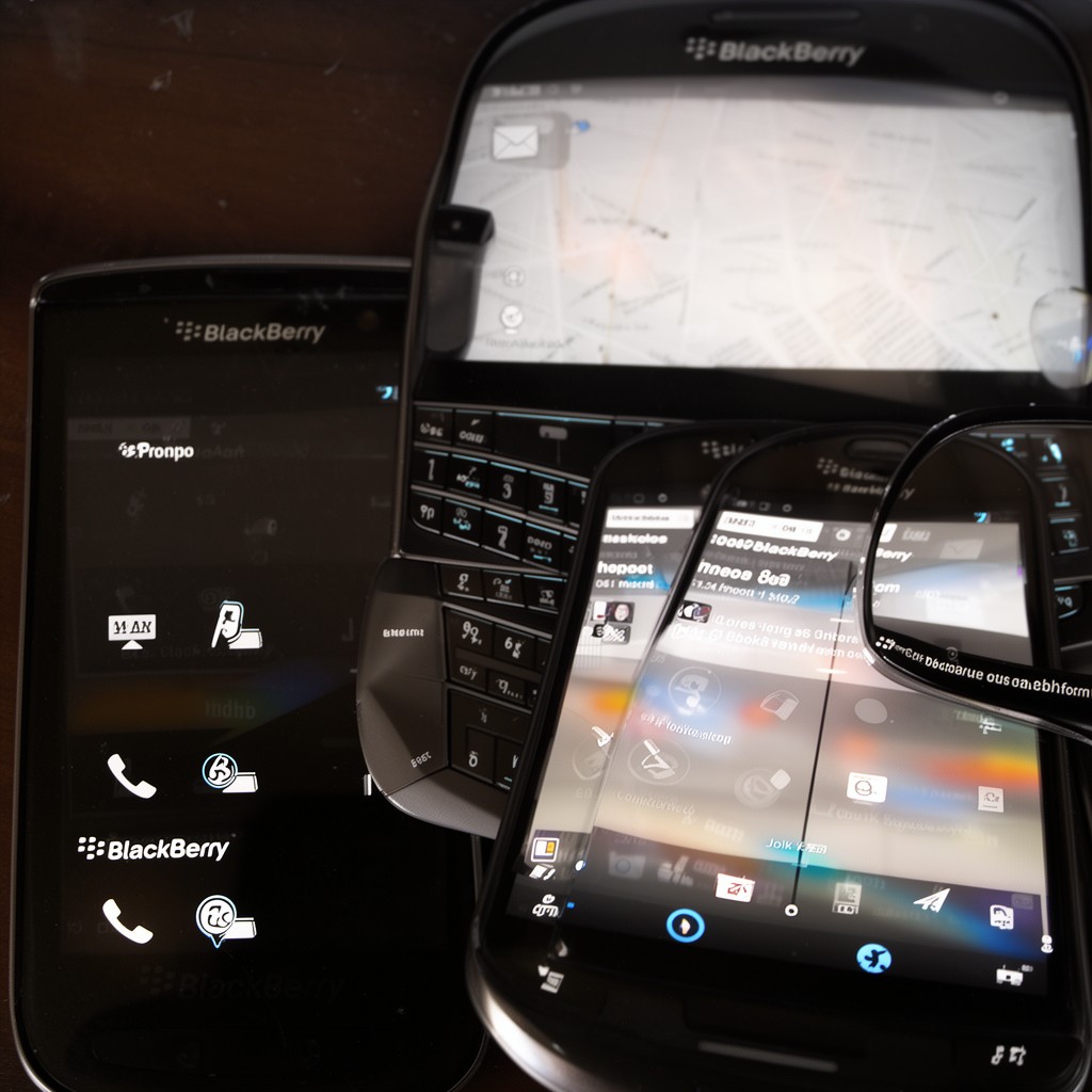 AI-generated illustration of BlackBerry OS