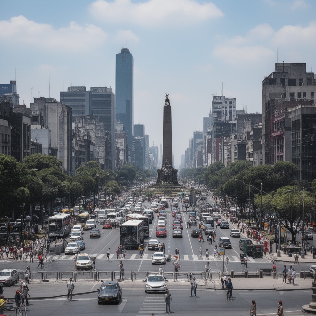 AI-generated illustration of Paseo de la Reforma