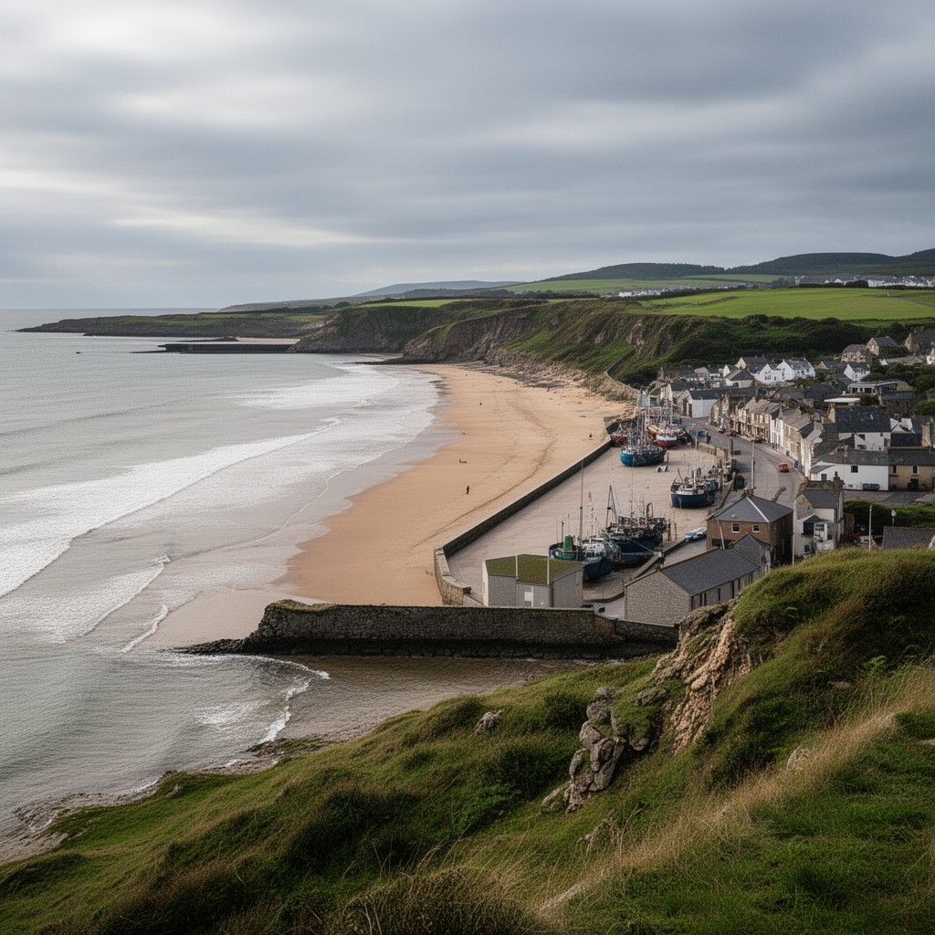 AI-generated illustration of Angus coast