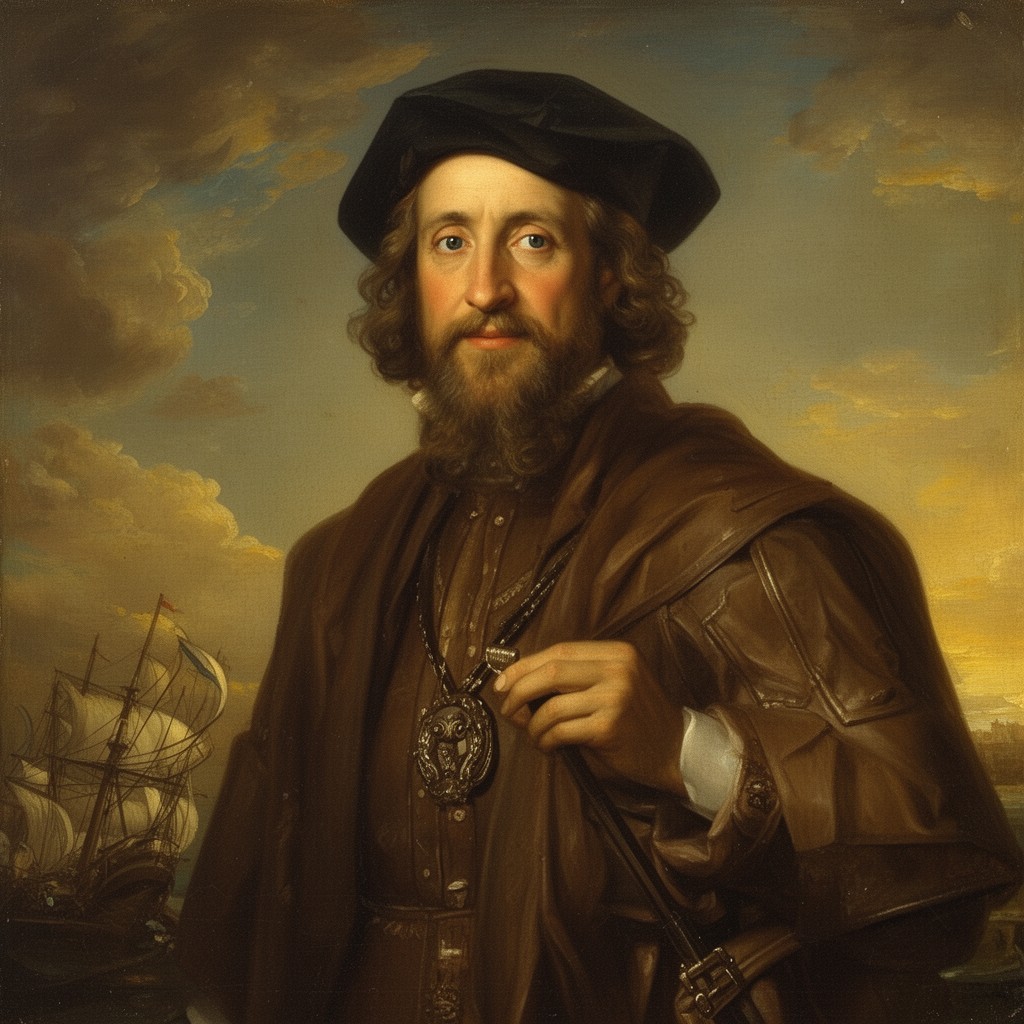 AI-generated illustration of Christopher Columbus