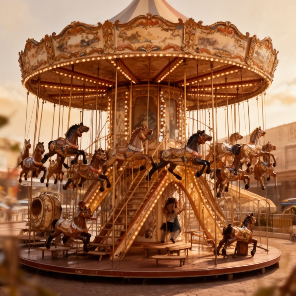 AI-generated illustration of Theme from "The Carousel Waltz" (revised)