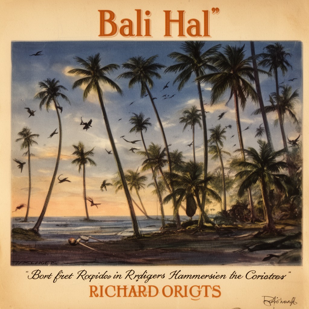 AI-generated illustration of Theme from "Bali Ha'i" (revised)
