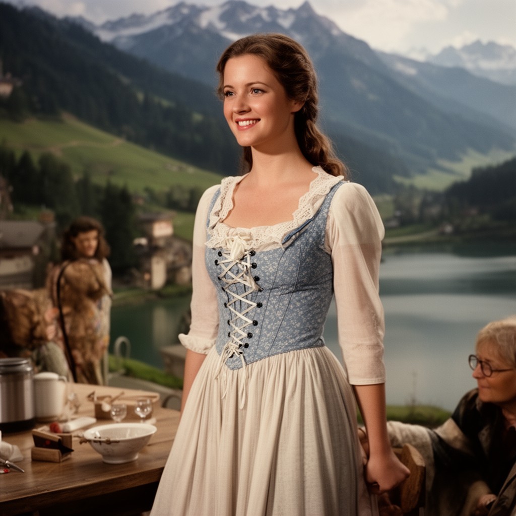 AI-generated illustration of Maria (from "The Sound of Music")