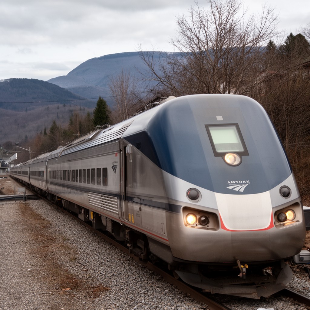 AI-generated illustration of Amtrak Ethan Allen Express