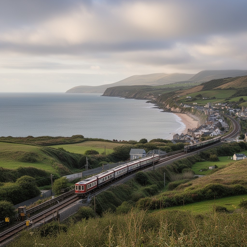 AI-generated illustration of North Wales Coast Line