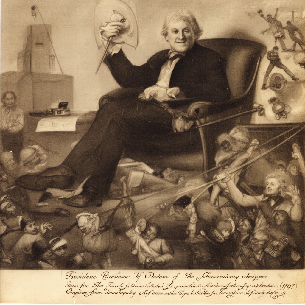 AI-generated illustration of Presidency of John Adams