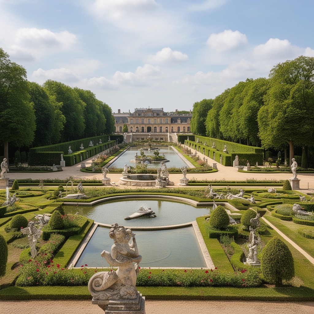 AI-generated illustration of Gardens of Chantilly