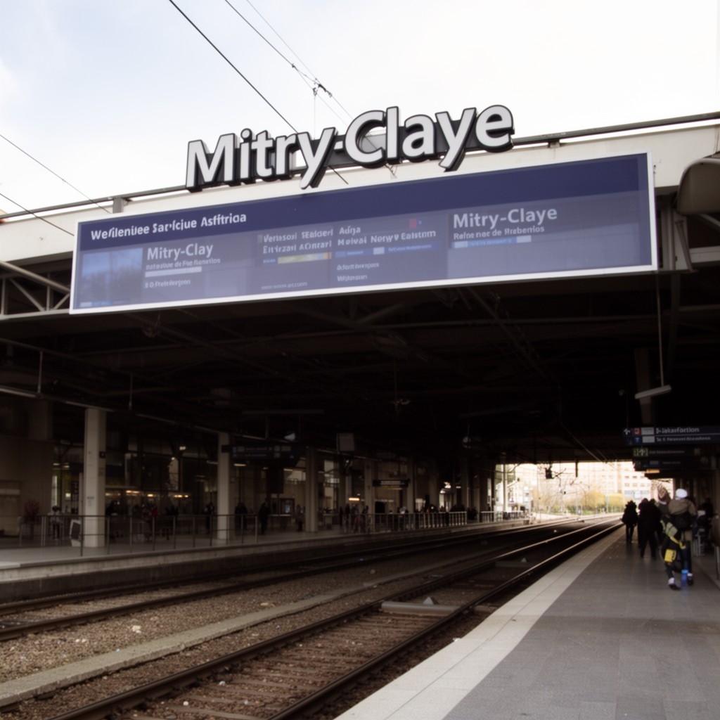 AI-generated illustration of Mitry–Claye station